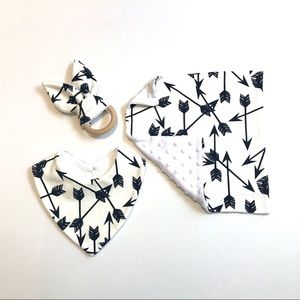 Baby/Toddler bib, teething ring, security blanket